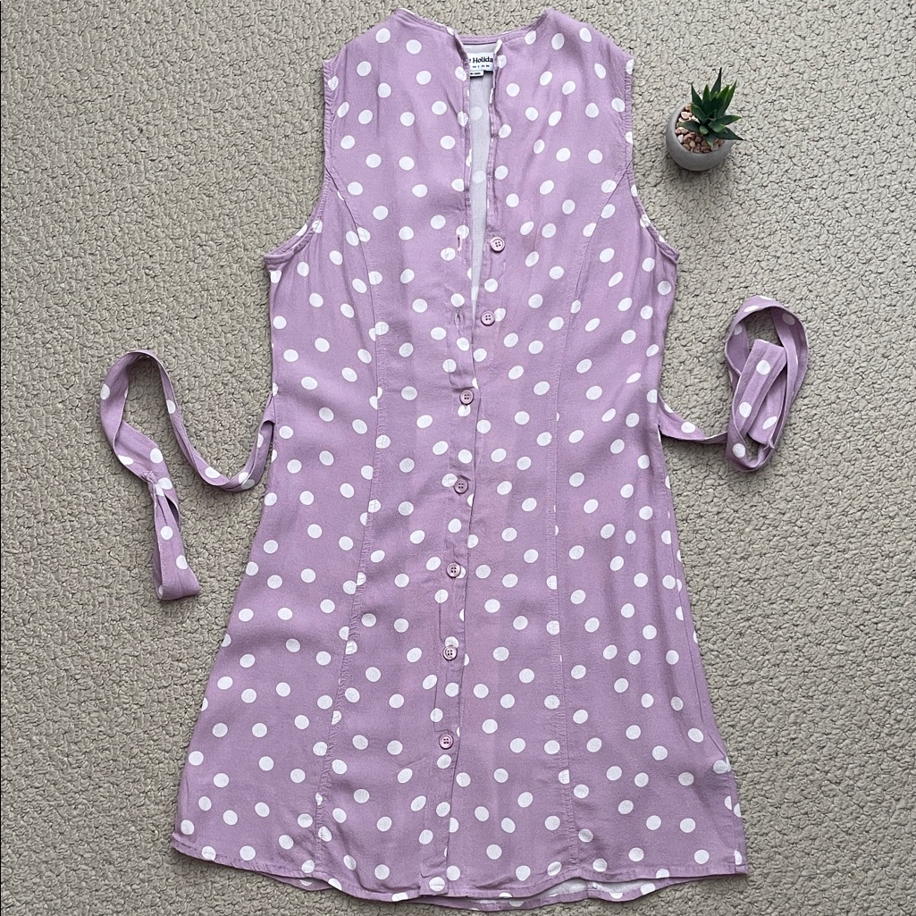 Charlie Holiday Purple With White Polka Dots